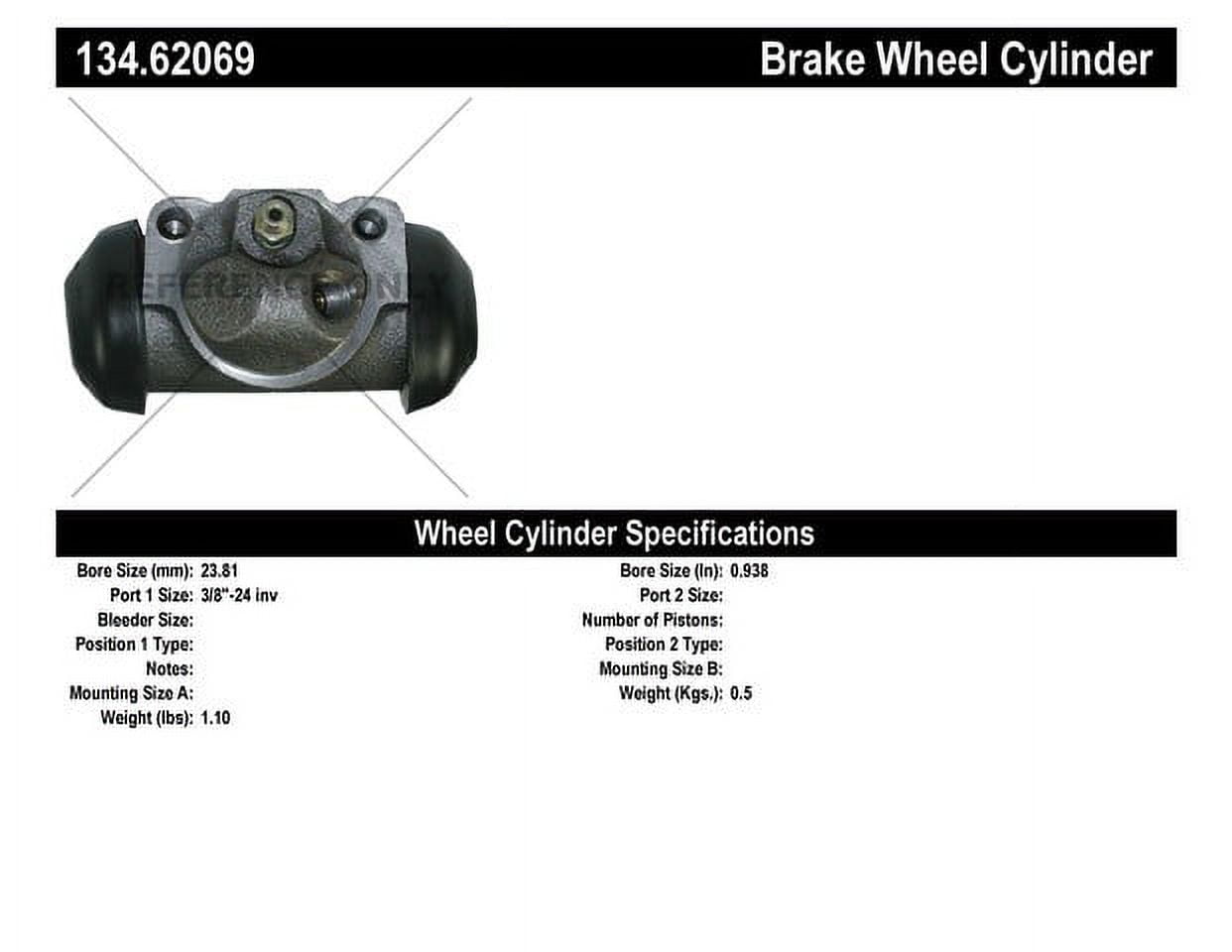 Centric Parts Drum Brake Wheel Cylinder P/N134.62069 Fits select 1970