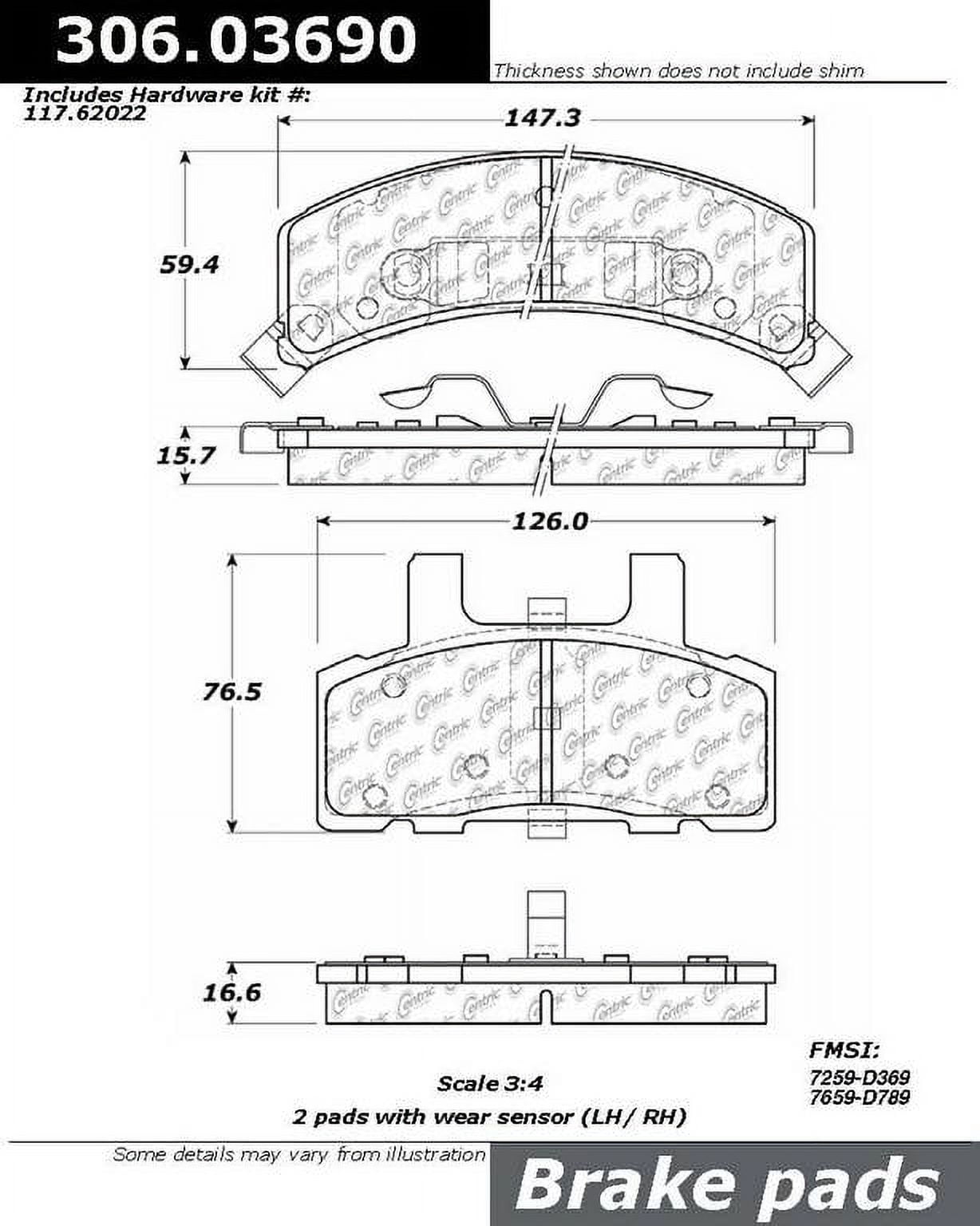 Centric Parts - Fleet Brake Pad
