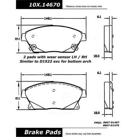Centric Parts - Metallic Pads