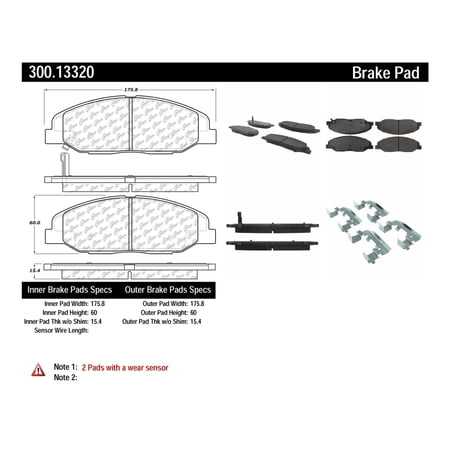 Centric Parts - Semi M/Pad W Sh