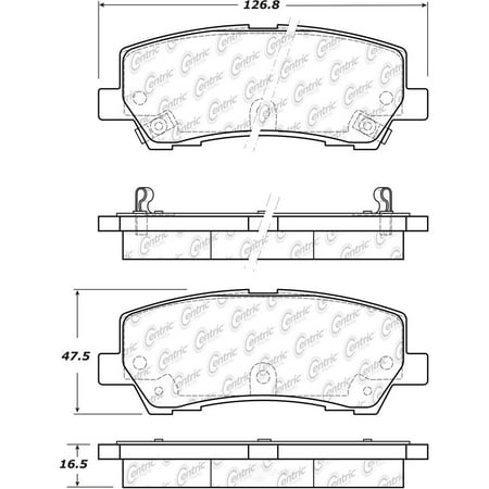 Centric Premium Ceramic Brake Pads with Shims