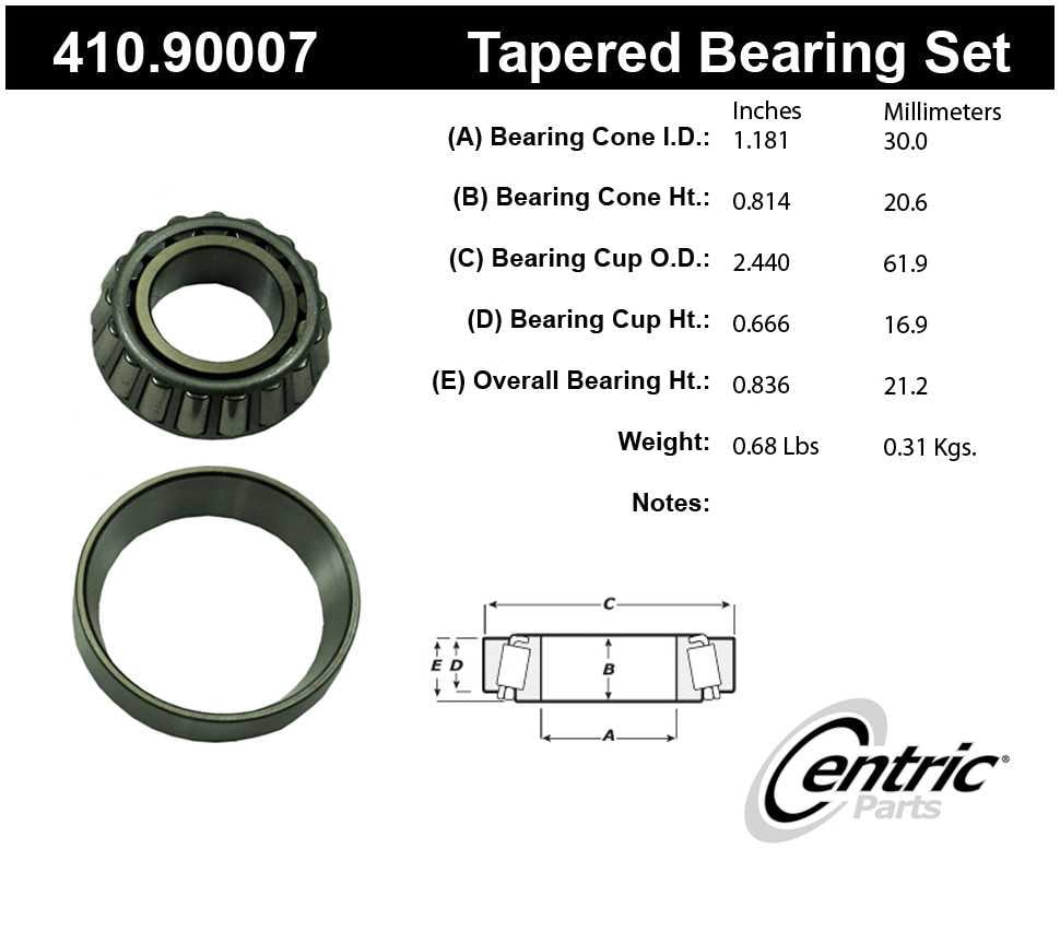 Centric Parts 410.90007 Centric Premium Axle Shaft, Hub & Wheel Bearings, featuring the latest
