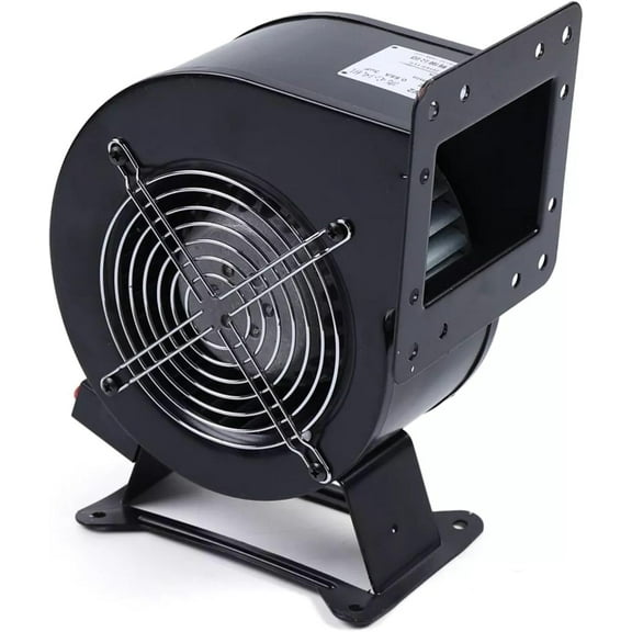 Centrifugal Blower Fan 110V 120W Outdoor Wood Furnace Boiler Stove Blower Fan 196 CFM 2600r/Min Squirrel Cage Fans Round Flange Fireplace Fan Blower Assemblies for Camping Kitchen