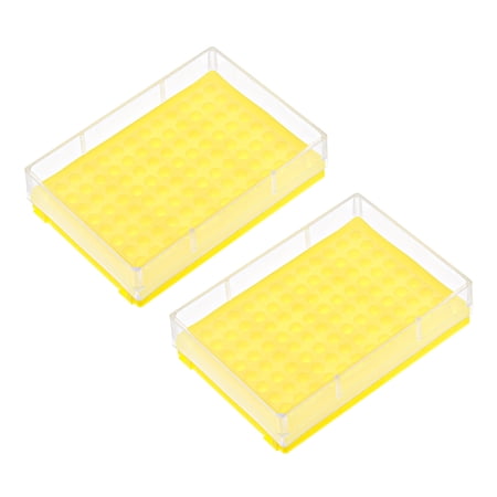 Centrifuge Tube Rack, 96-Well Polypropylene Holder for 0.2ml Microcentrifuge Tubes 5mm Hole Dia 2Pcs