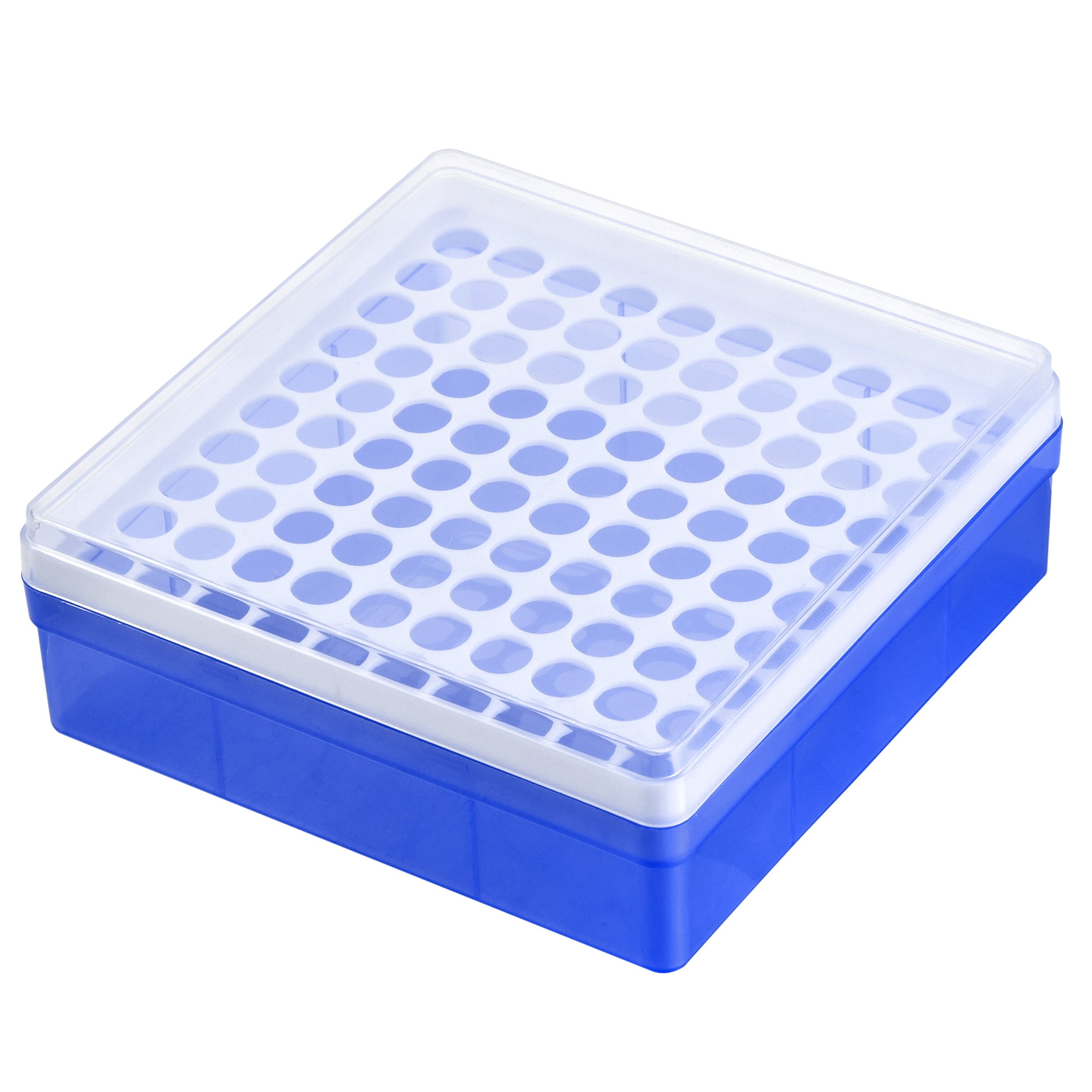 Centrifuge Tube Storage Box, 100Well Polypropylene Holder Light Blue