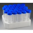 thumbnail image 1 of Centrifuge Tubes Conical-Bottom Flat, PP, 50mL, Sterile, Cap Color: Blue (Qty. 25 per Foam Rack, 8 Racks per Case- 200 Tubes) by Sponix BioRx, 1 of 12