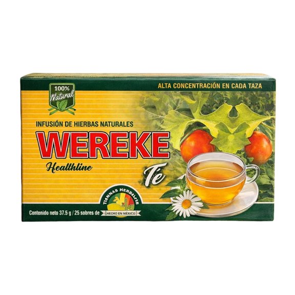 Centro Herbolario Wereke Herbal Tea 25 Bags Natural Herbal Infusion with Wereke Root (Ibervillea sonorae), Traditional Plant-Based Tea for Daily Wellness