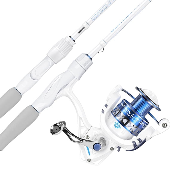 Centron Lite Fishing Rod And Reel Combo  Im6 Graphite 2pc Blanks Stainless Steel Guides With Ceramic Rings Contoured Eva Handles & Fighting Split Or Full Rear Handle Design 13 Models