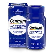Centrum Age Defy for Men Multivitamin Supporting Healthy Aging with Resveratrol and Niacin, 60 Tablets