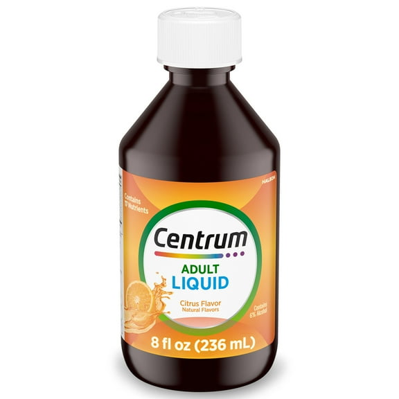 Centrum Liquid Multivitamin Supplement for Adults, Citrus Flavor, 8 Oz