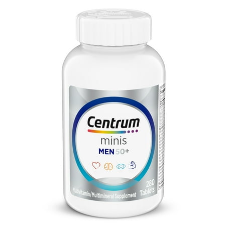 Centrum Minis Silver Mens 50 Plus Multivitamin, Supports Memory and Cognition, 280 Count