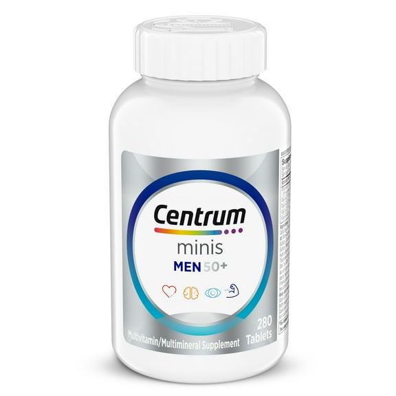 Centrum Minis Silver Mens 50 Plus Multivitamin, Supports Memory and Cognition, 280 Count