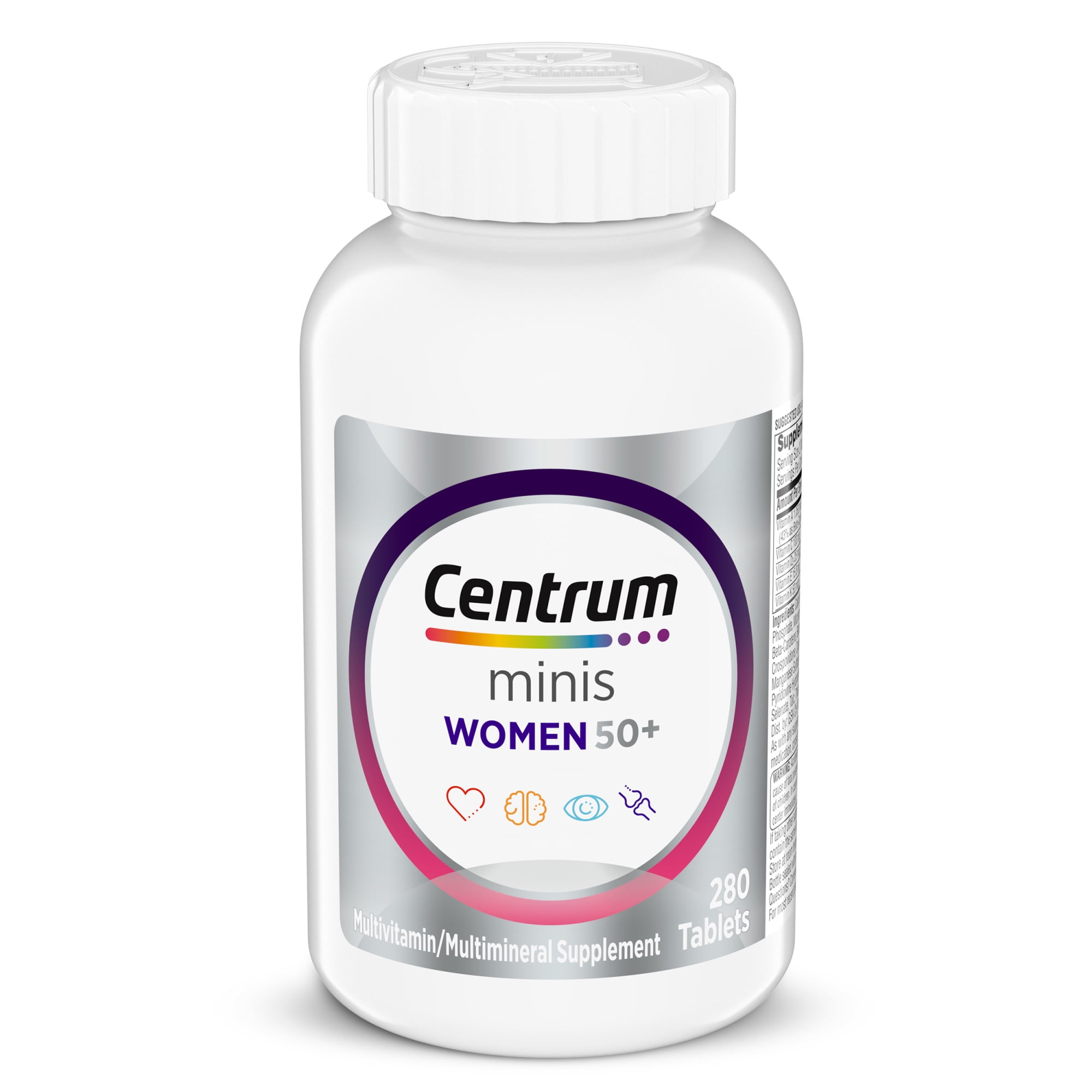 Centrum Minis Silver Womens 50 Plus Vitamins, Multivitamin Supplement, Supports Memory and Cognition, 280 Count
