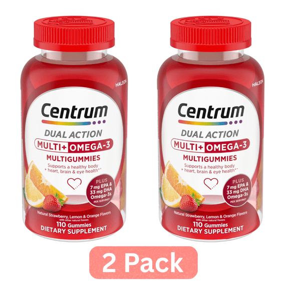 (2 Pack) Centrum Multigummies Adult Gummy Vitamins, Multivitamin With ...