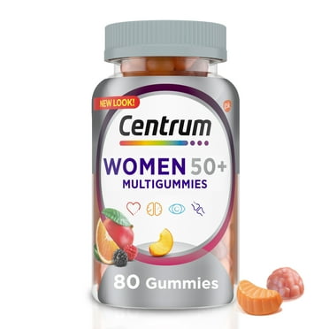 Centrum Multigummies Womens 50 Plus Gummy Multivitamin With Vitamin B, D & E, Fruit, 80 Count