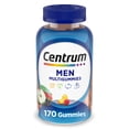 thumbnail interactive-video image 1 of Centrum Multigummies Men's Gummy Vitamins, Multivitamin With Vitamin B, C, D & E, Assorted Fruit, 170 Count, 1 of 15
