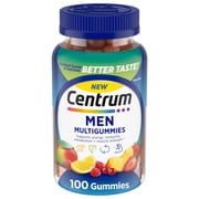 Centrum Multigummies Mens Multivitamin Supplement Gummies, Assorted Fruit, 100 Ct