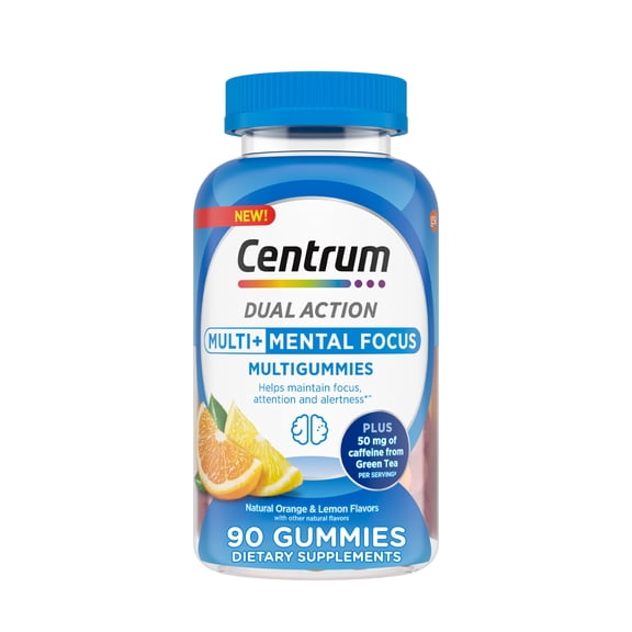 Centrum Multigummies Multi+ Dual Action Gummy Vitamins for Mental Focus , 90 Count