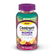 Centrum Multigummies for Women 18+, Gummy Multivitamin, Multimineral Supplement With Vitamin D3, B Vitamins and Antioxidants, Assorted Natural Fruit Flavor - 170 Count