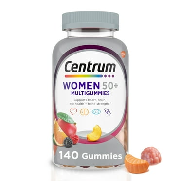Centrum Multigummies Womens 50 Plus Gummy Multivitamin With Vitamin B, D & E, Assorted Fruit, 140 Ct