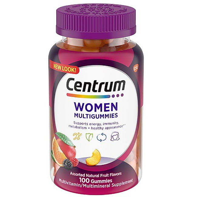 Centrum Multigummies Mujeres Gummy Vitamins, Suplemento Multivitam&iacute;nico, 100 Count
