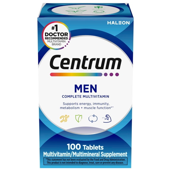 Centrum Men Multivitamin With Vitamins B, C, D3 & E, 100 Count