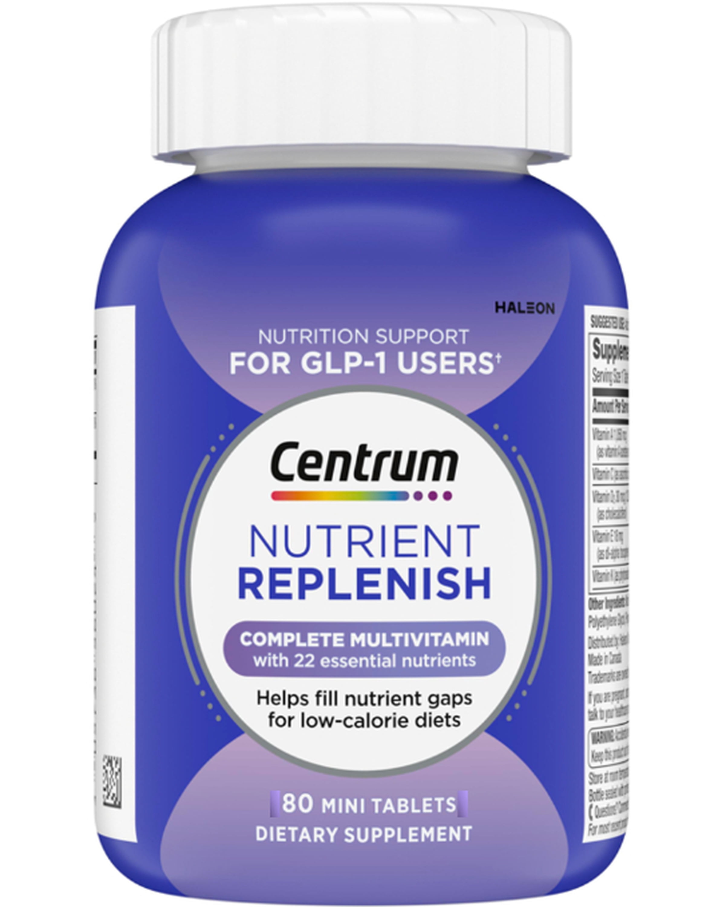 Centrum Nutrient Replenish Adult GLP 1  Nutrition Support for Weight Loss, 80  Tablets