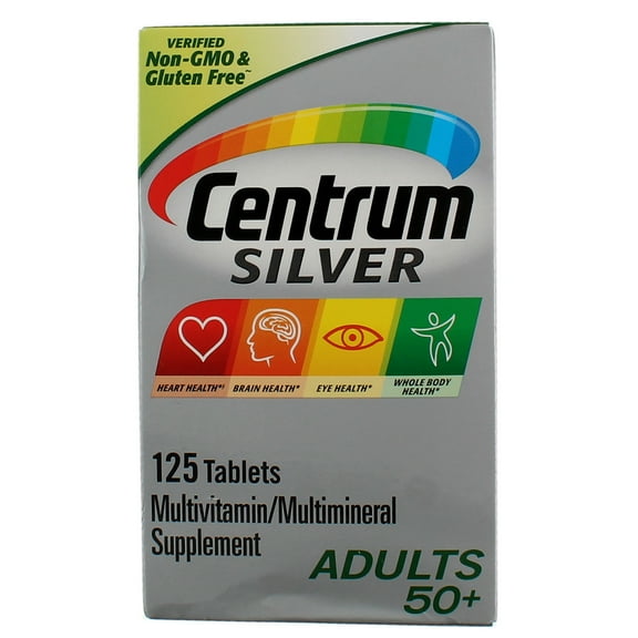 Centrum Silver Adults 50+ Multivitamins Tablets, 125 Ct
