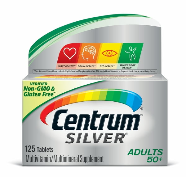 Centrum Silver Adult 50+ Multivitamin Tablets, 125 ct
