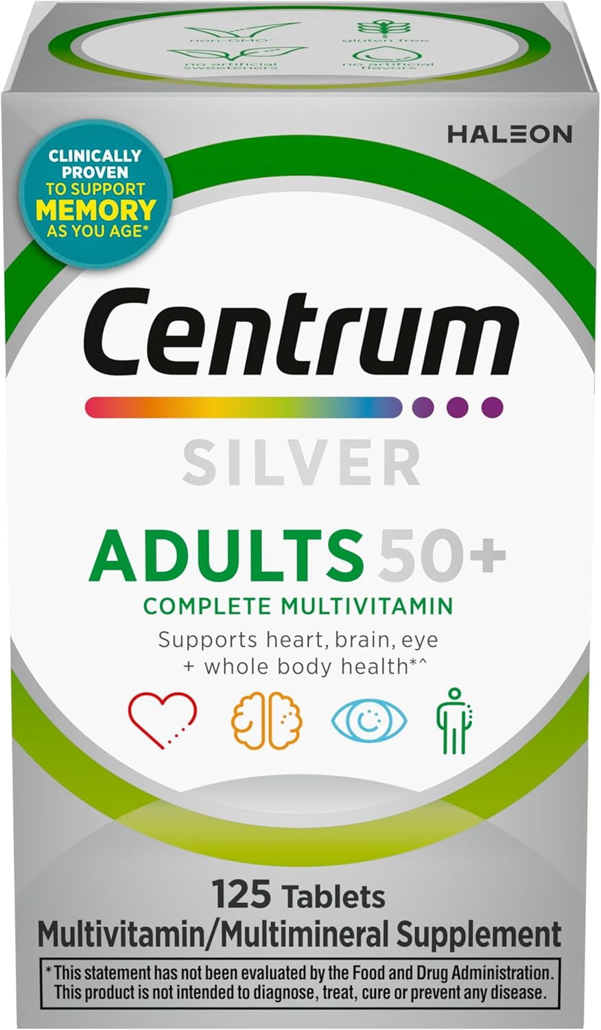 Centrum Silver Adult 50+ Multivitamin Tablets, 125 ct