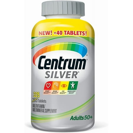 Centrum Silver Adult 50+ Multivitamin/Multimineral Supplement Tablet, Vitamin D3 (325 ct.)