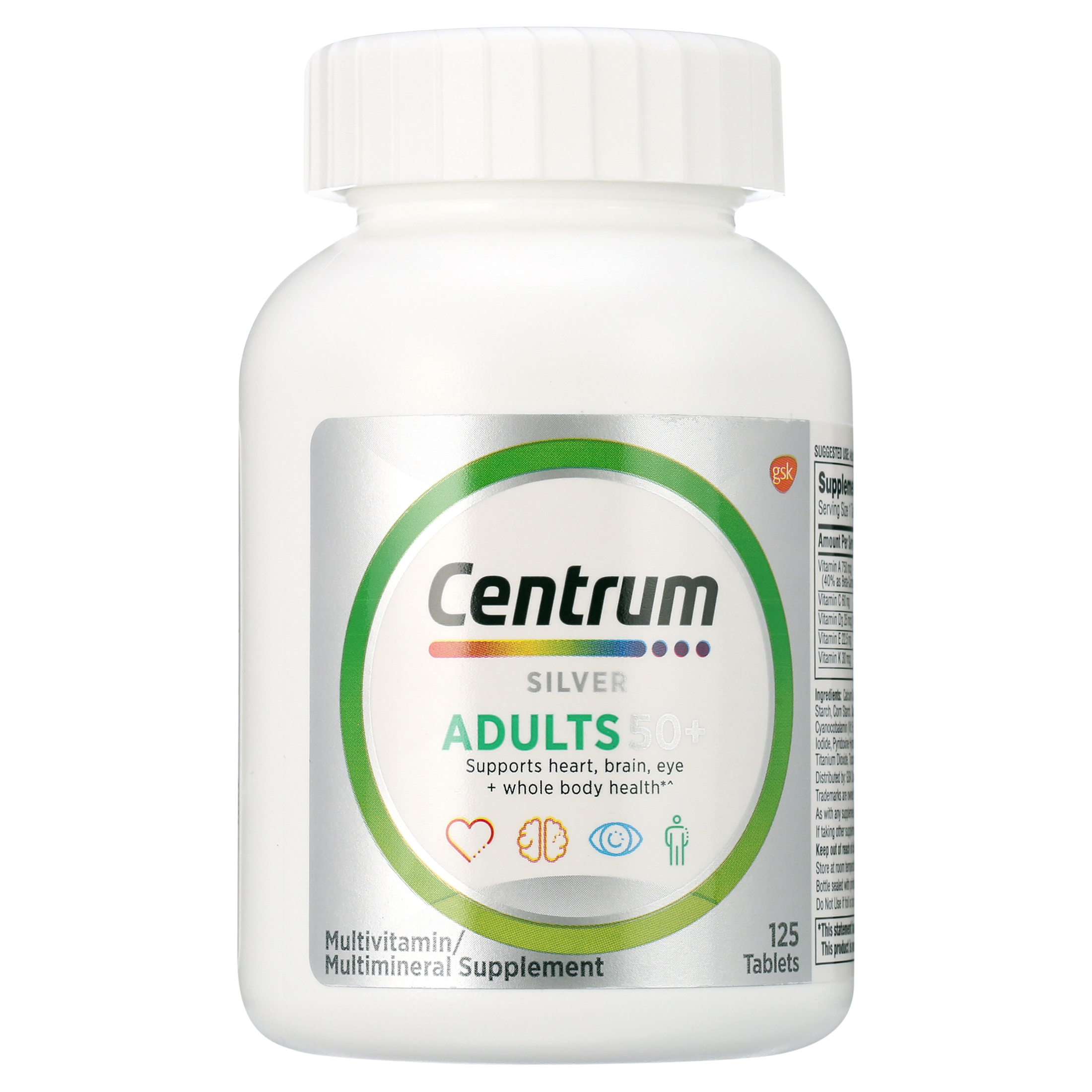 Centrum Silver Adults 50 Plus Vitamins, Multivitaminsupplement, 125 Count - image 1 of 7