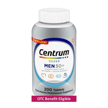 Centrum Silver Mens 50 Plus Multivitamin With Vitamin B & D3, 200 Count