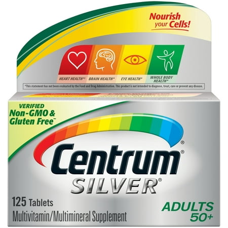 Centrum Silver Multivitamin for Adults 50 Plus, Multimineral Supplement, 125 Ct