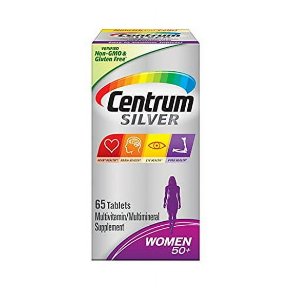Centrum Silver Multivitamin for Women 50 Plus Supplement Tablets, 65 Ea, 6 Pack