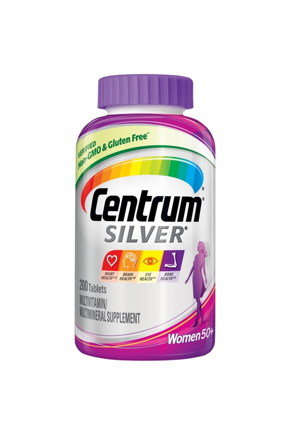 Silver Multivitamins for Women Over 50, Multimineral Supplement, 200 Ct