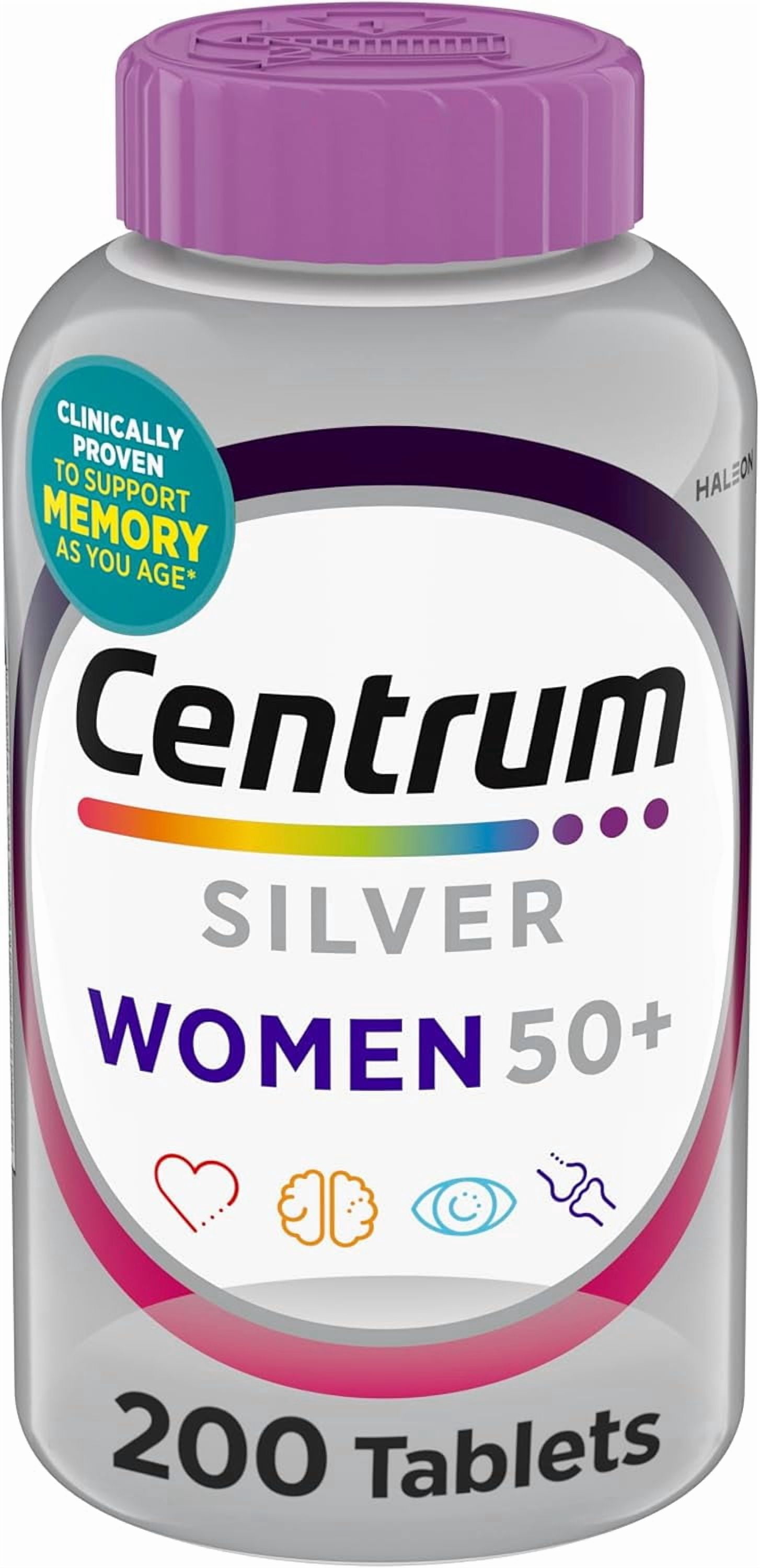 Centrum Silver Multivitamins for Women Over 50, Multimineral Supplement, 200 Ct