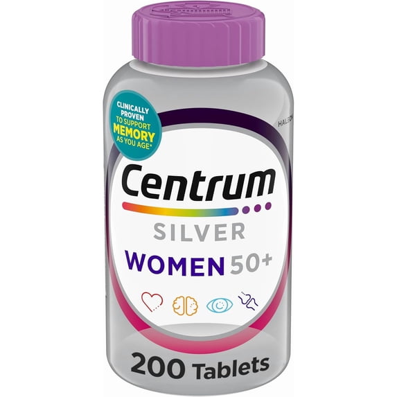 Centrum Silver Multivitamins for Women Over 50, Multimineral Supplement, 200 Ct