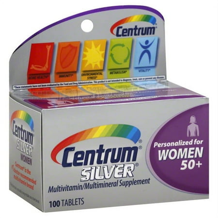 Centrum Silver Women 50+ Multivitamin Tablets, 100 Ct