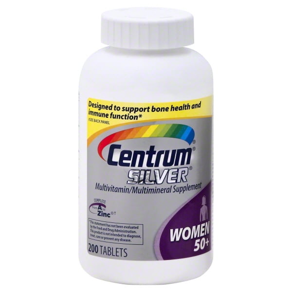 Centrum Silver Women 50+ Multivitamin Tablets, 200 Ct
