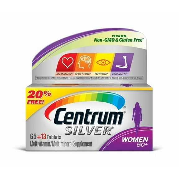 Centrum Silver Women's 50+ Multivitamin Tablets, 78 Count