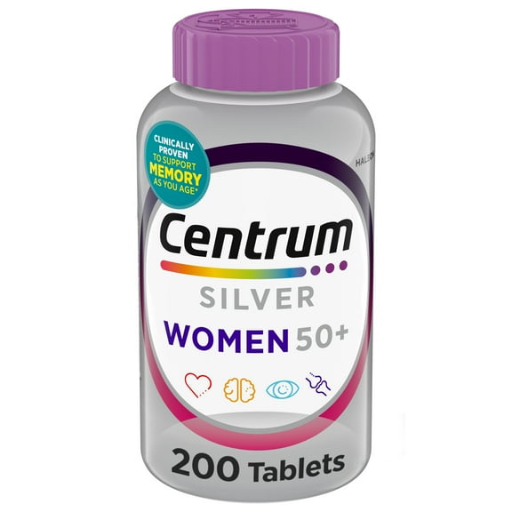 Centrum Silver Womens 50 Plus Multivitamin With Vitamin B, C, D3 & E, 200 Count