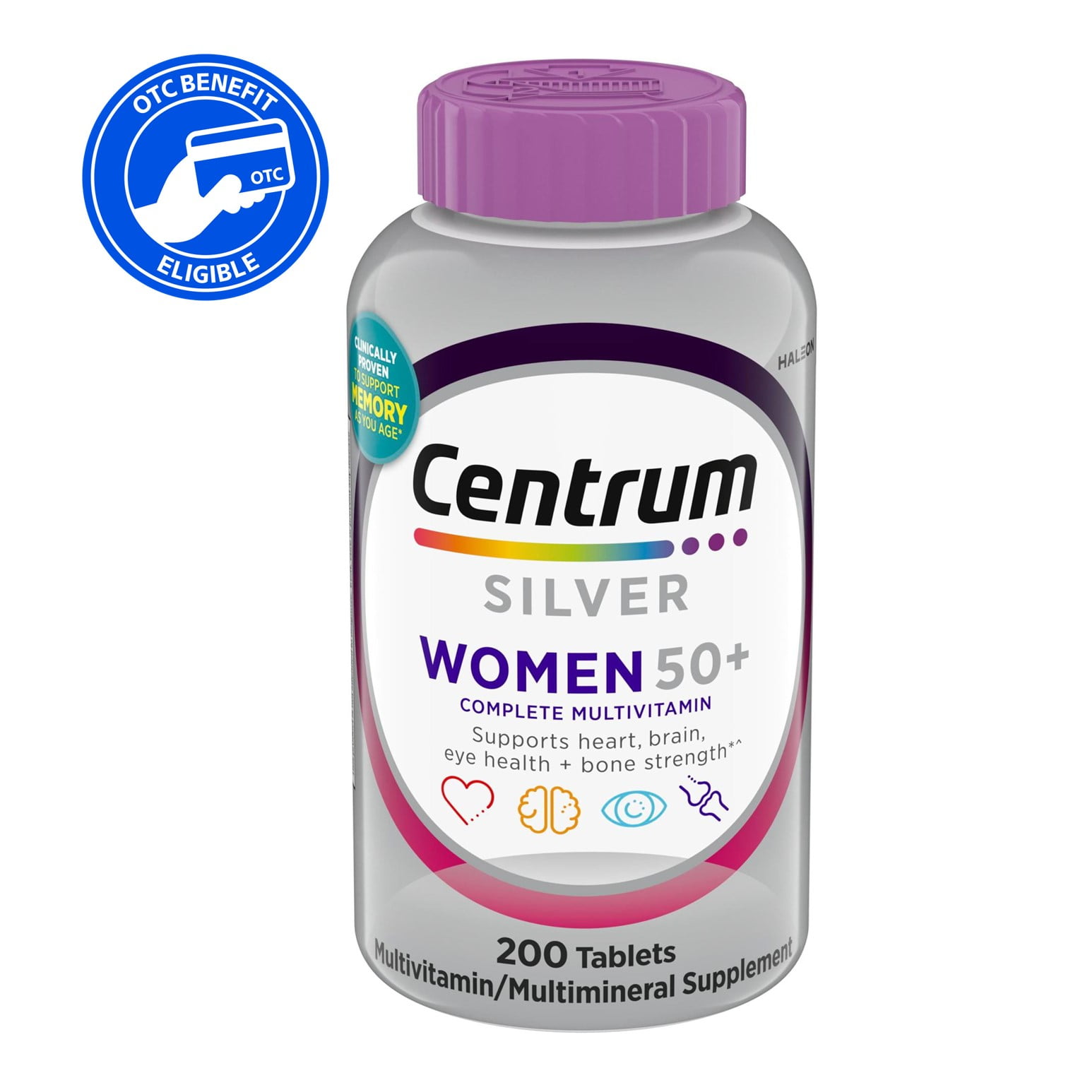 Centrum Silver Womens 50 Plus Multivitamin With Vitamin B, C, D3 & E, 200 Count