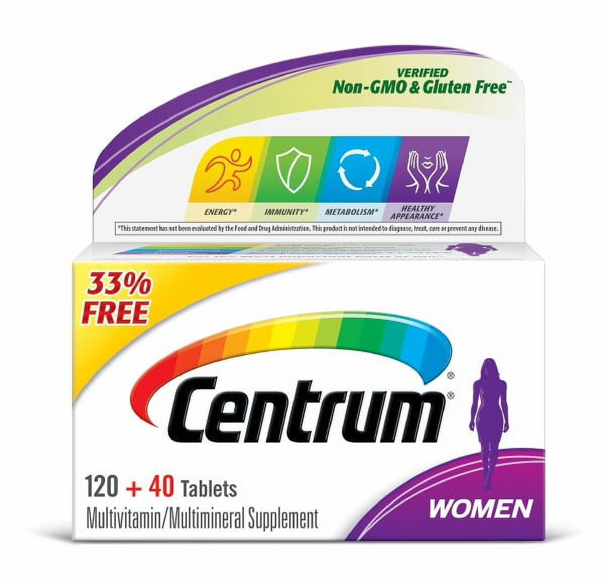 Centrum Women Tablet BONUS, 160 ct 33% Multivitamin / Multimineral Supplement, Vitamin D3