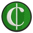 thumbnail image 1 of Cents Symbol Applique Multi-Color Embroidered Hook & Loop Patch - 2.0 Inch Mini, 1 of 5