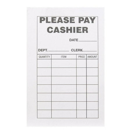 Centurion 9215039 2.75 4.25 in. Please Pay Cashier Pad