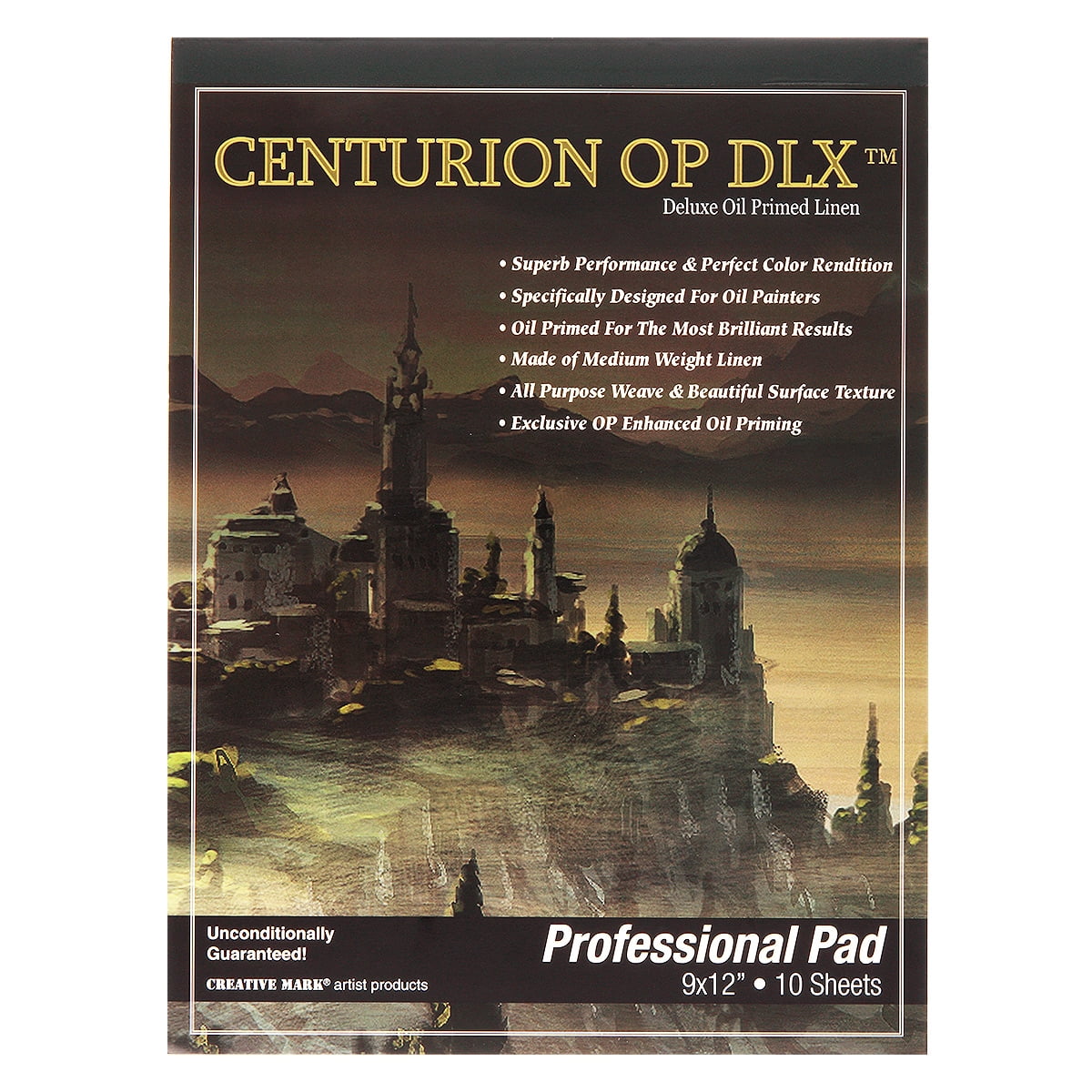 Centurion Artist Canvas Pads For Oil Painting, 11 Ounce Weight, 10 Bleed Proof Sheets, Single 9x12 in
