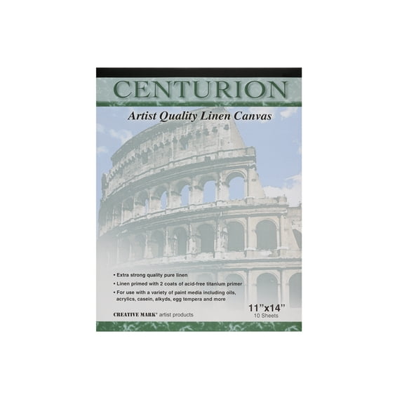 Centurion Artist Professional Linen Canvas Paper Pad For Painting, 10 Sheets 11" x 14"