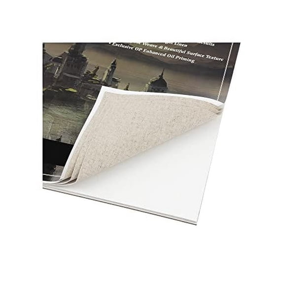 Centurion Deluxe Oil Primed Linen Pad (9x12 in - 6 Pack) 10 Sheets per Pad 11 oz. No Bleed Pages, Lightweight, Easy to Travel Canvas Pad - Art Pad for Plein Air Painting