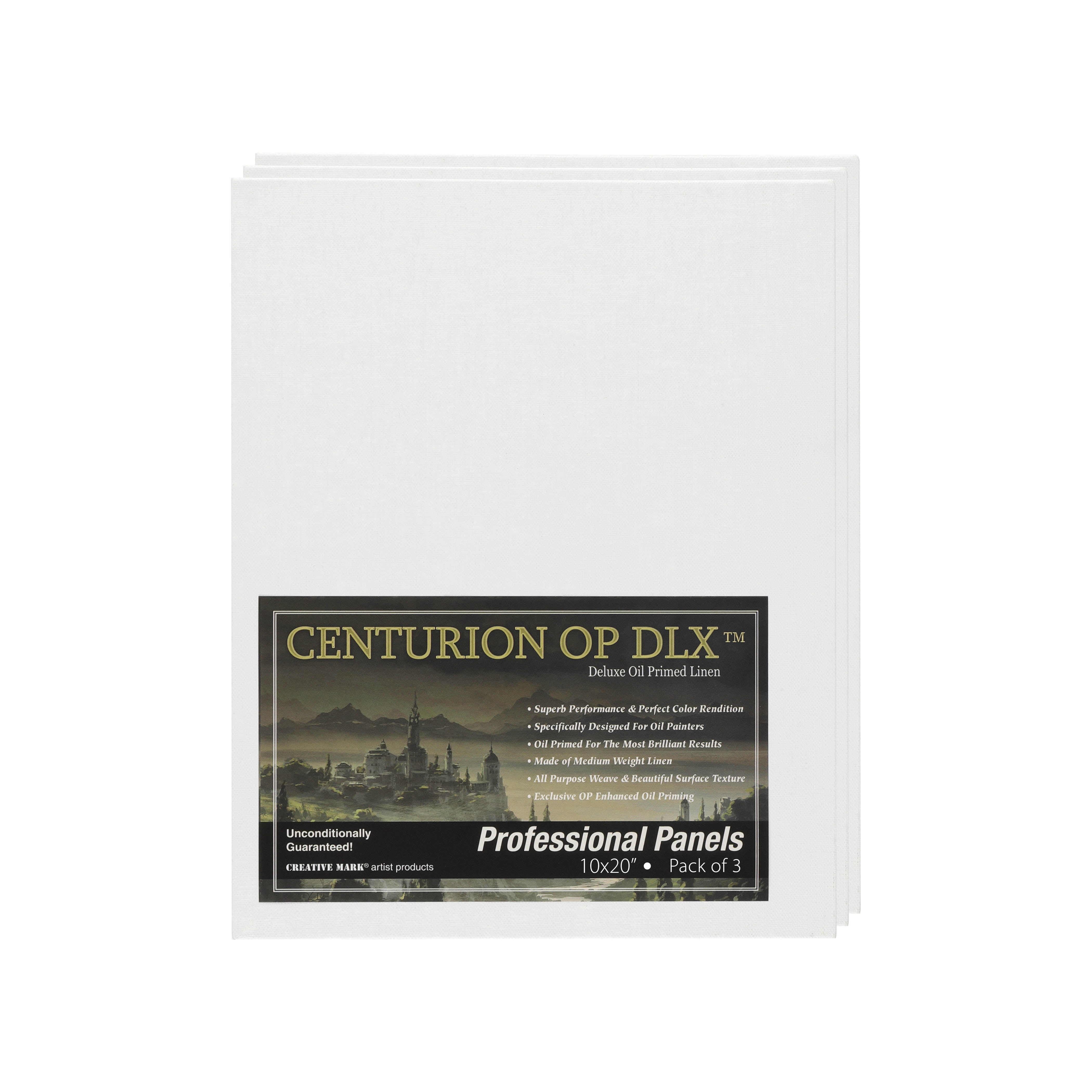 Centurion Deluxe Professional Oil Primed Linen Canvas Panels - 10"x20 ...